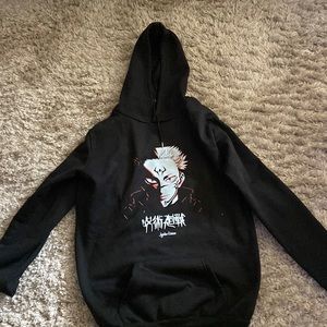 Jujitsu Kaisen Sakuna black and red hoodie